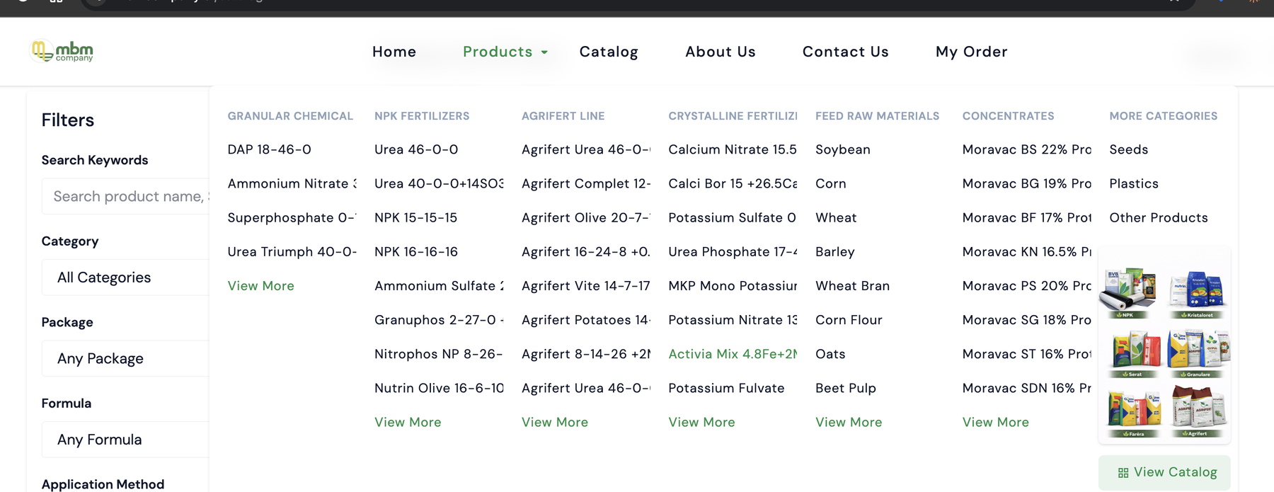 Category mega-menu