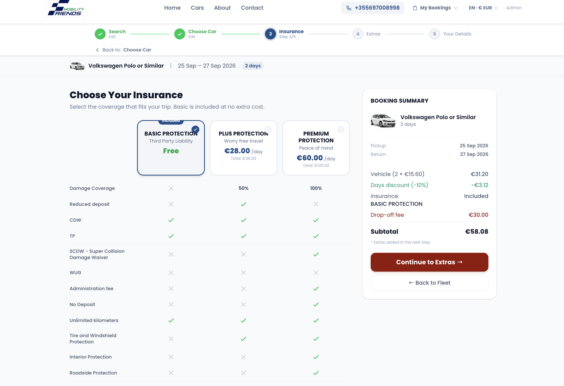 Guided insurance package selection